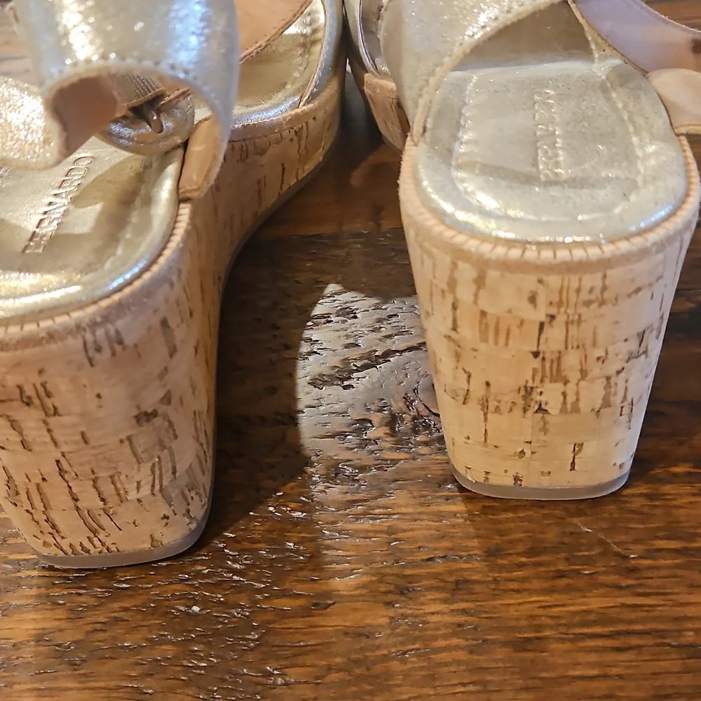 Bernardo Metallic Gold Sandals Worn Once